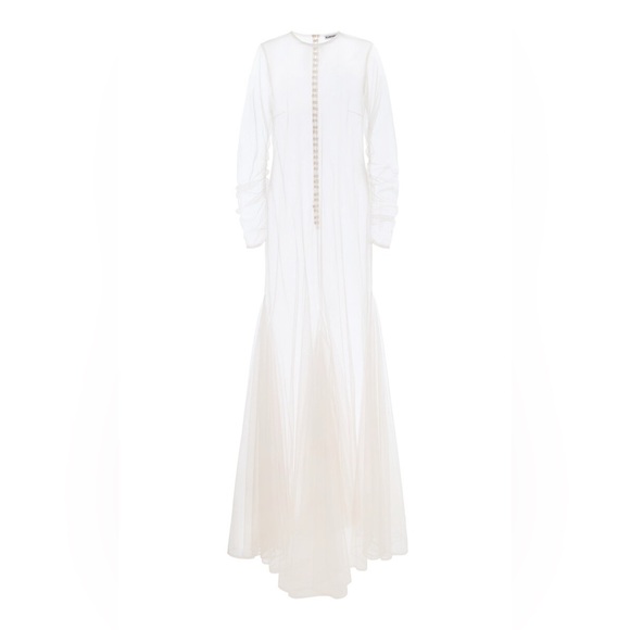 Kamperett Violette Tulle Sheath in Ivory - Sz. L